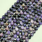 Dark Charoite Polished Round Beads image 2