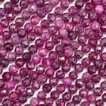 Glass Filled Ruby Faceted Round Beads image 5