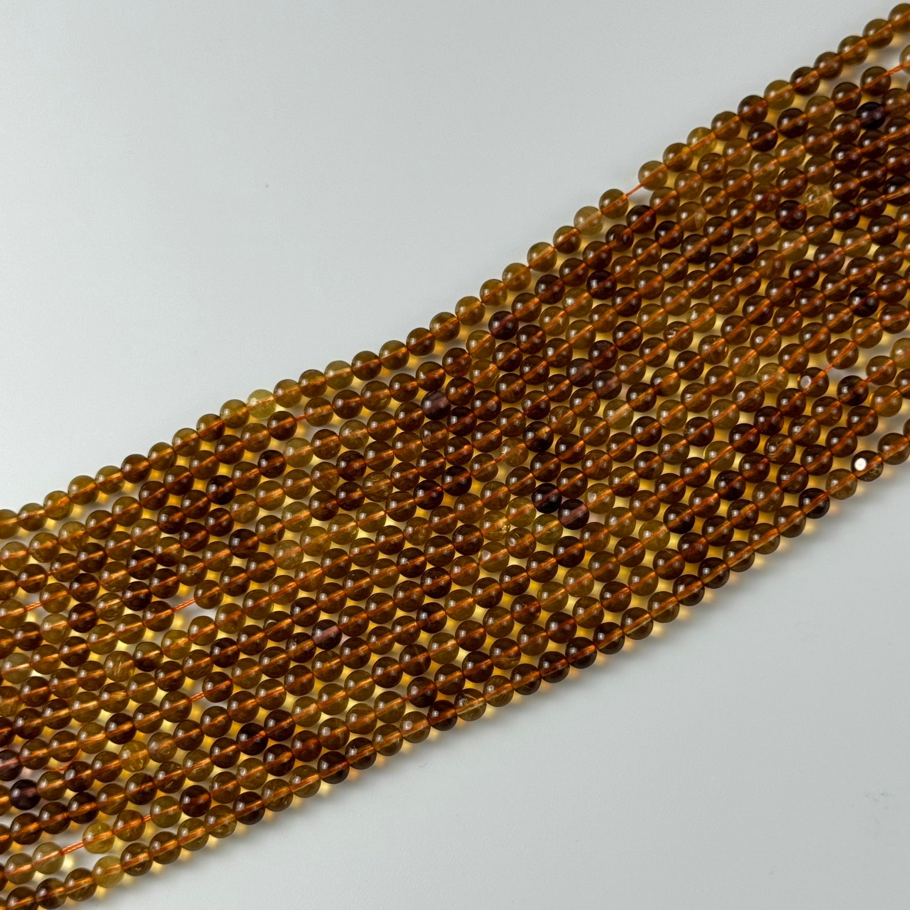 Amber Calcite Polished Round Beads image 2