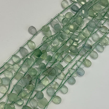 Green Fluorite Faceted Pear Shape Beads image 7