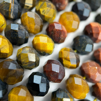 Tiger's Eye Faceted Rondelle Beads image 3