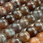 Chocolate Sunstone Polished Round Beads image 2