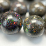 Black Opal Polished Round Beads image 7