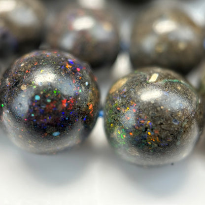 Black Opal Polished Round Beads image 7