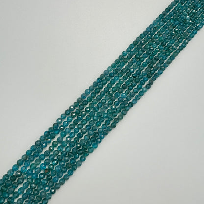 Blue Apatite Faceted Round Beads image 3