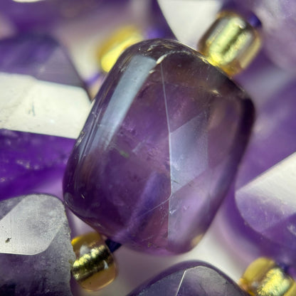 Amethyst Rectangular Faceted Cushion Cut 10xÃ¯Â¿Â½8 mm Beads image 3