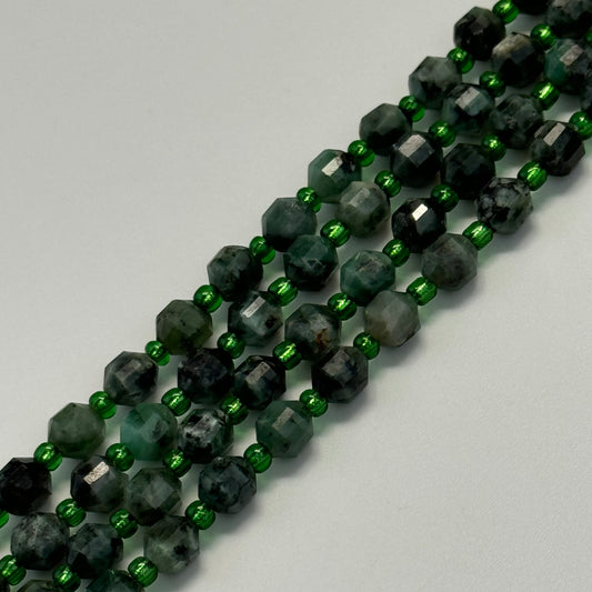 Emerald Dodecahedron Beads image 0
