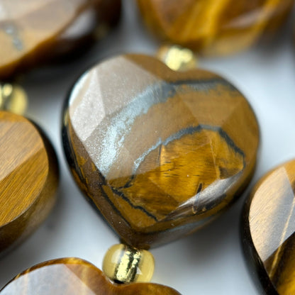 Tiger's Eye Faceted Heart 12ÃƒÆ’Ã†â€™Ãƒâ€ Ã¢â‚¬â„¢ÃƒÆ’Ã‚Â¢ÃƒÂ¢Ã¢â‚¬Å¡Ã‚Â¬ÃƒÂ¢Ã¢â€šÂ¬Ã‚Â12 mm Beads image 7