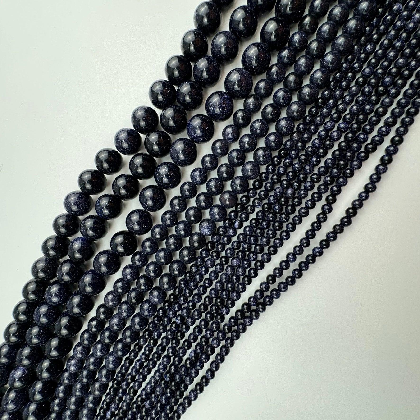 Blue Sandstone Polished Round Beads image 2