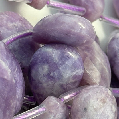Lepidolite Faceted Pear Shape Beads image 2