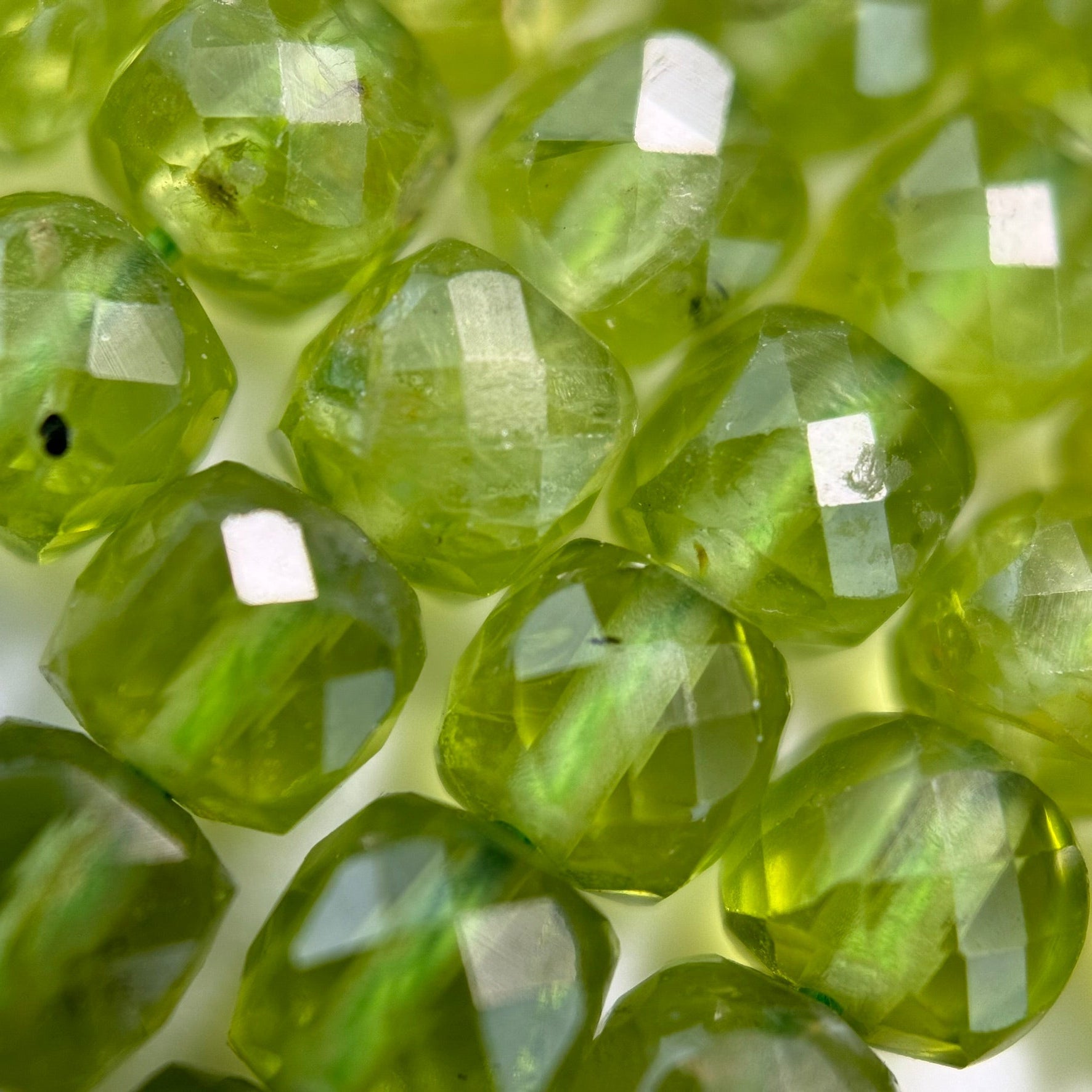 Peridot Square Beads image 1