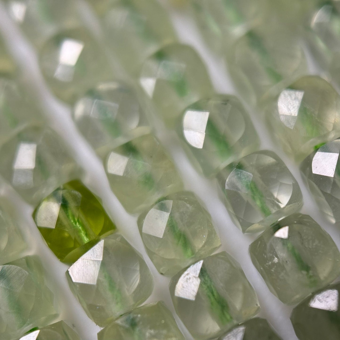 Prehnite Square Beads image 1