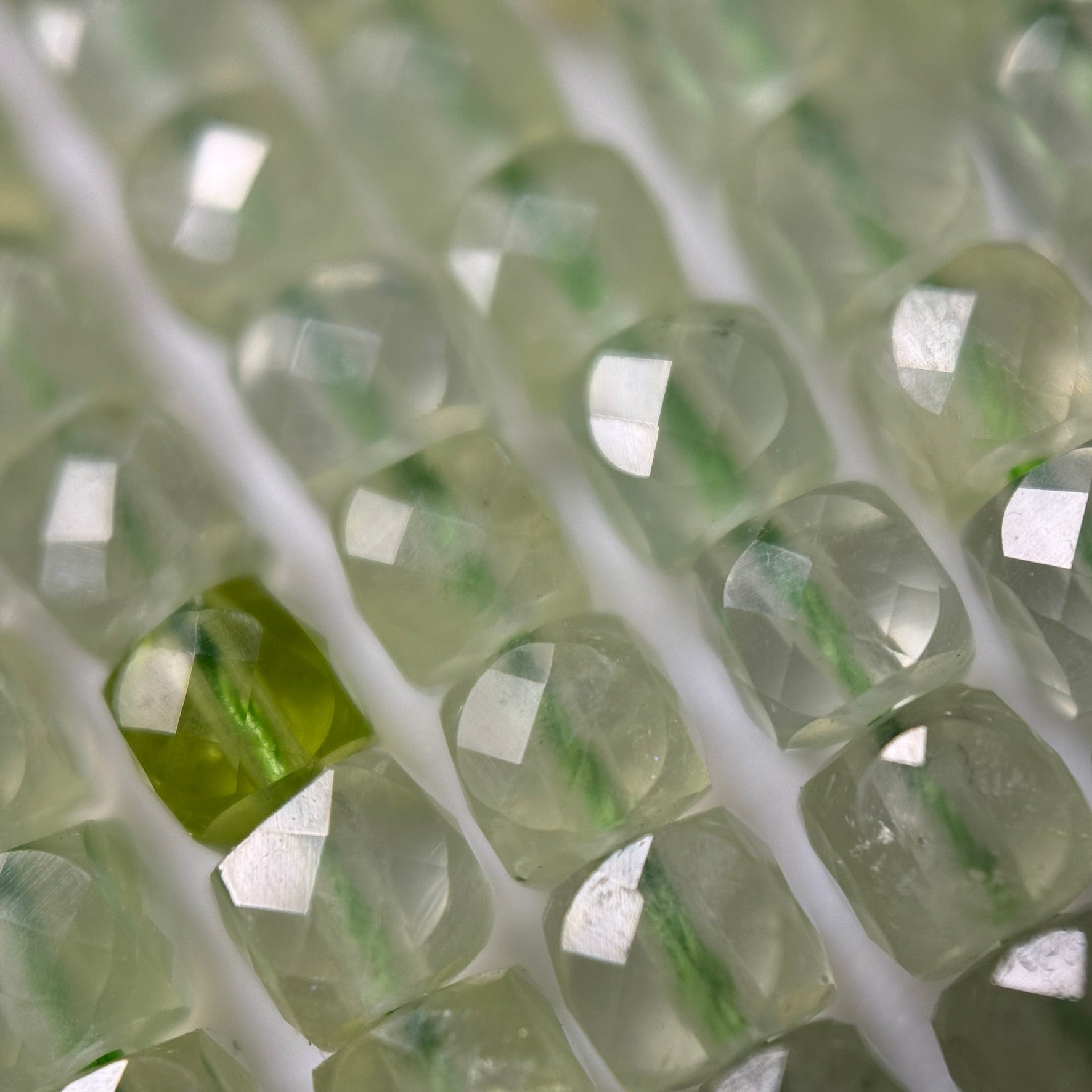 Prehnite Square Beads image 1