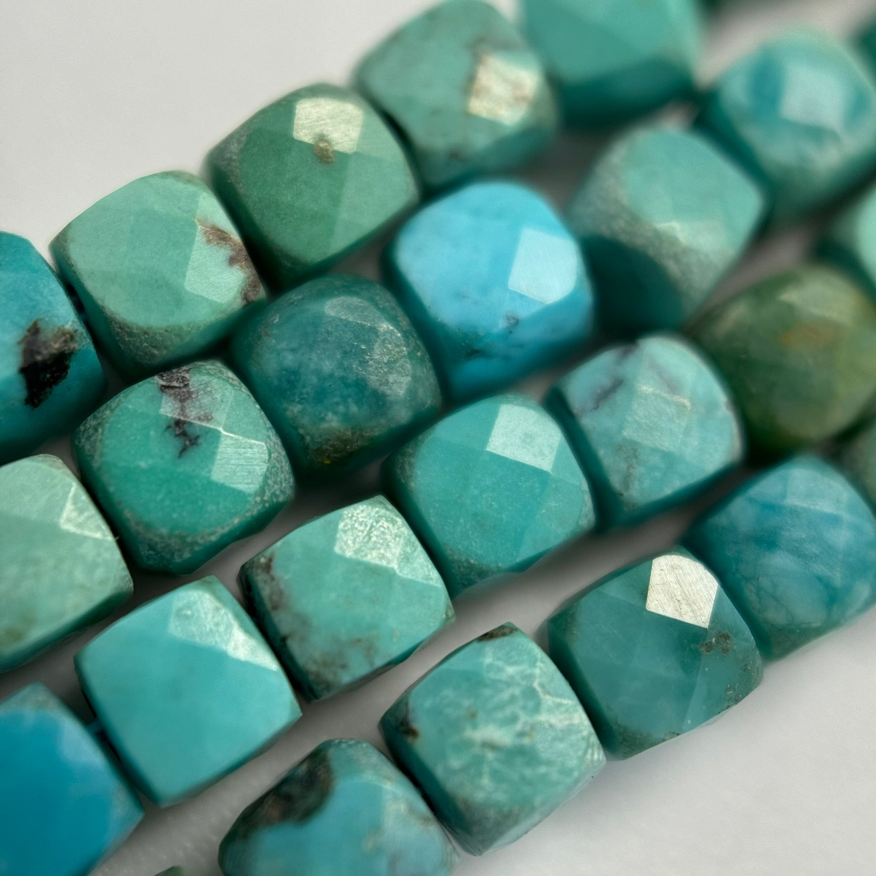 Turquoise Square Beads image 1