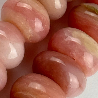 Pink Opal AA Rondelle Polished Beads image 1