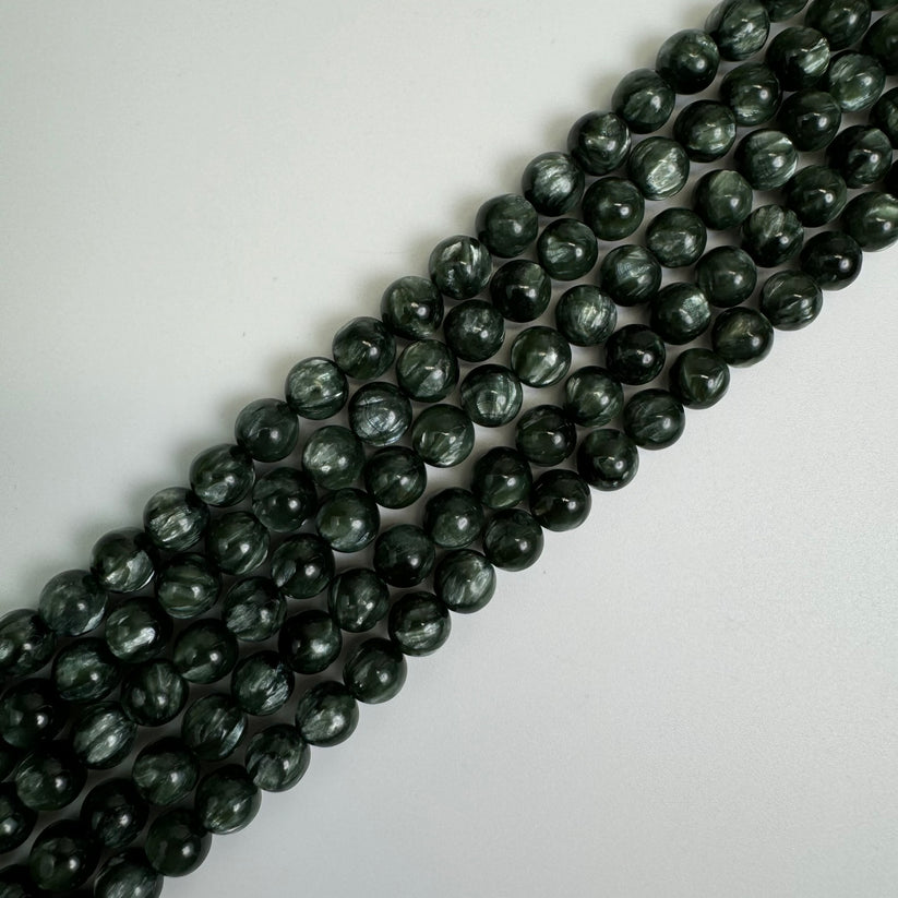 Seraphinite Gemstone Beads