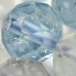 Aquamarine Faceted Round Gemstone Beads - AAA Quality image 7