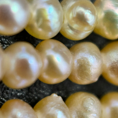 White and Peach Pearl  3.5x2.5mm - Perfect for Jewellery Crafting image 1