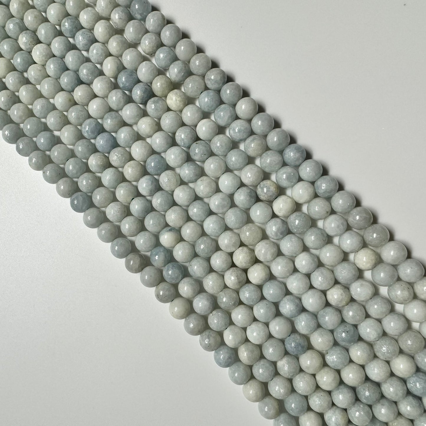Blue Calcite Polished Round Beads image 5