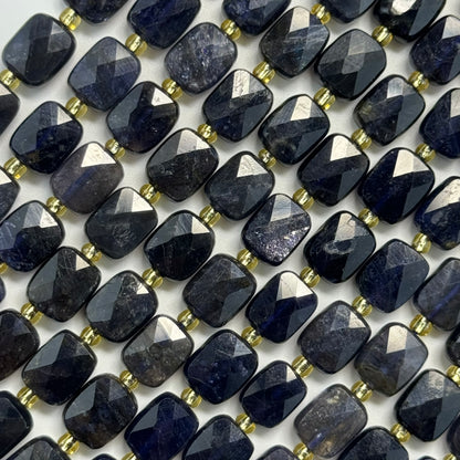 Iolite Rectangular Faceted Cushion Cut 10xÂ8 mm Beads image 6