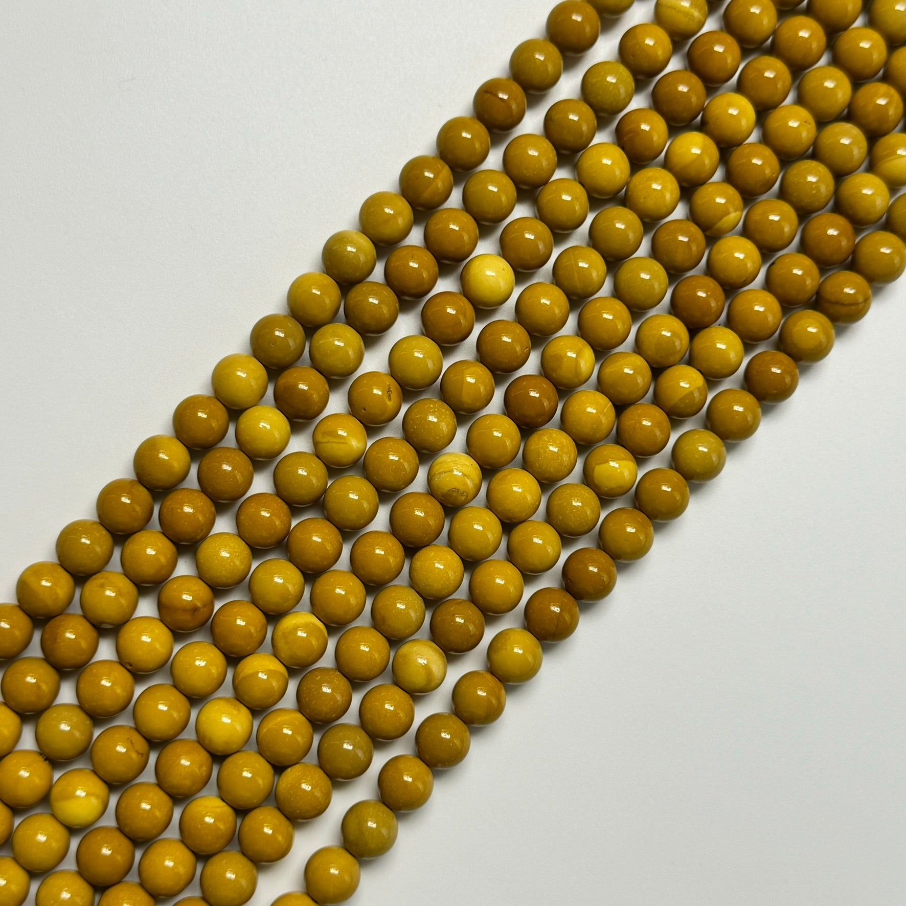 Yellow Mookaite Polished Round Beads image 5
