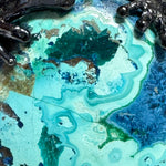 Shattuckite Pendant with Diopside Emeralds in Black Rhodium Plating image 8