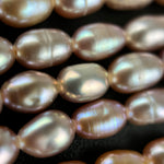 White and Pink Pearl  5.5x3.5mm image 1