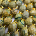 Chrome Chalcedony Faceted Barrel 8 Beads image 2