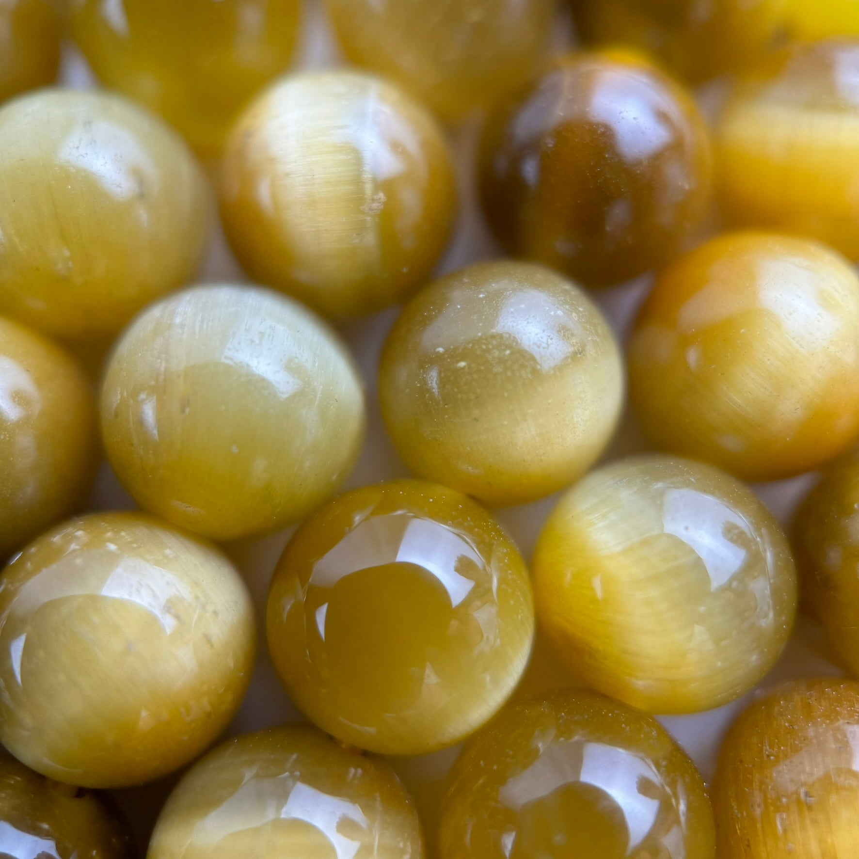 Golden Tiger's Eye Polished Round Beads image 7