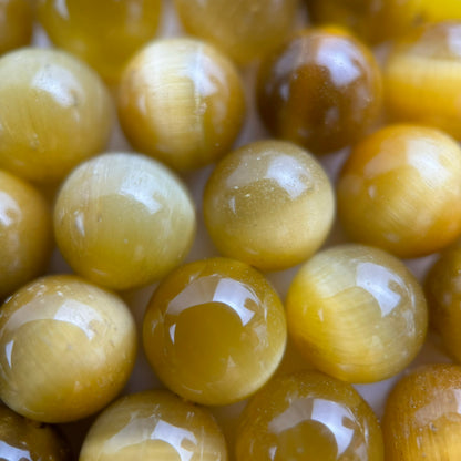 Golden Tiger's Eye Polished Round Beads image 7