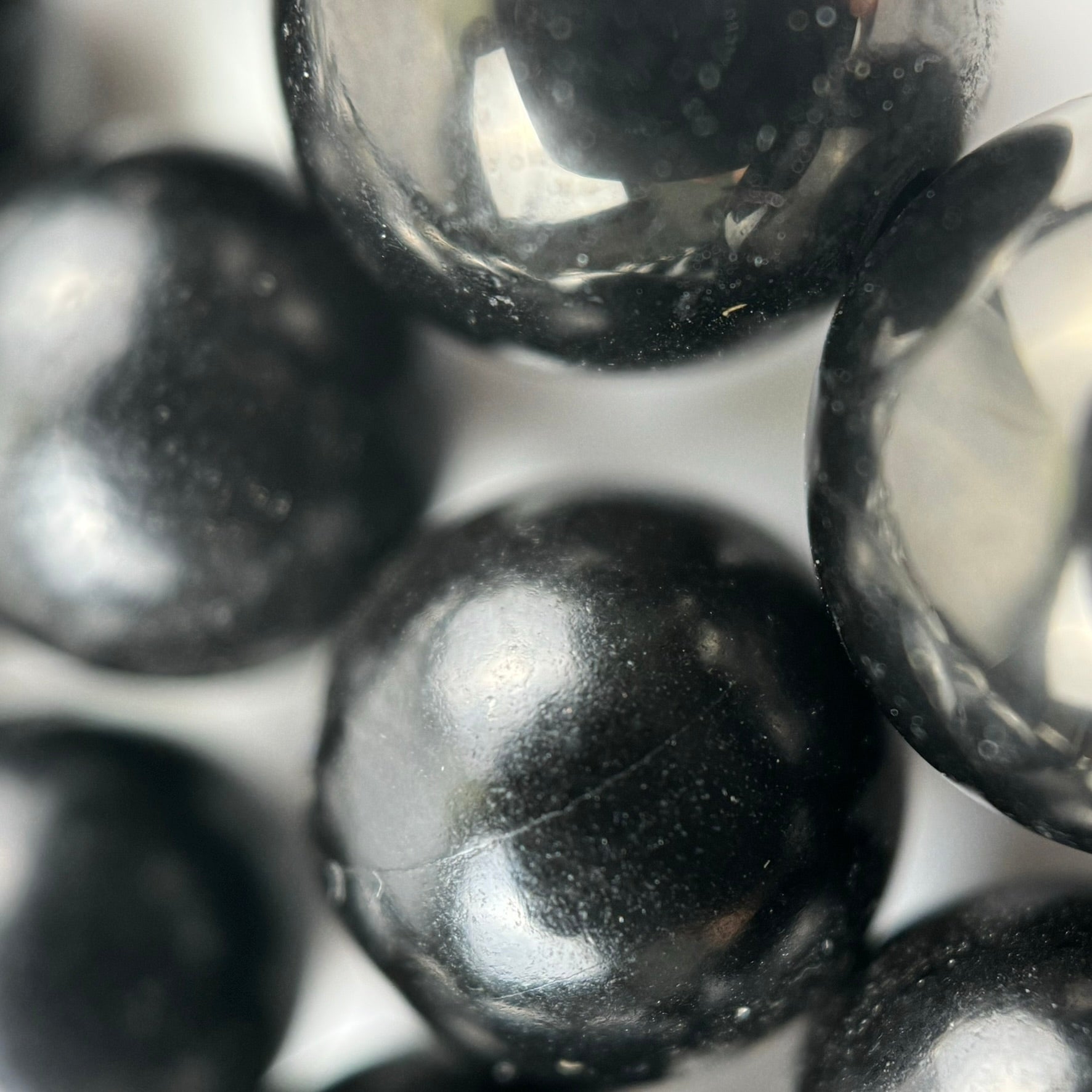 Jet Polished  Round Beads image 1