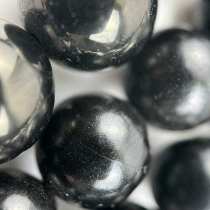Jet Polished  Round Beads image 1