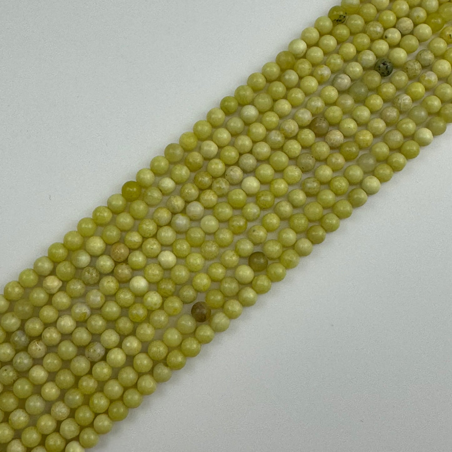 Lemon Serpentine Polished Round Beads image 4