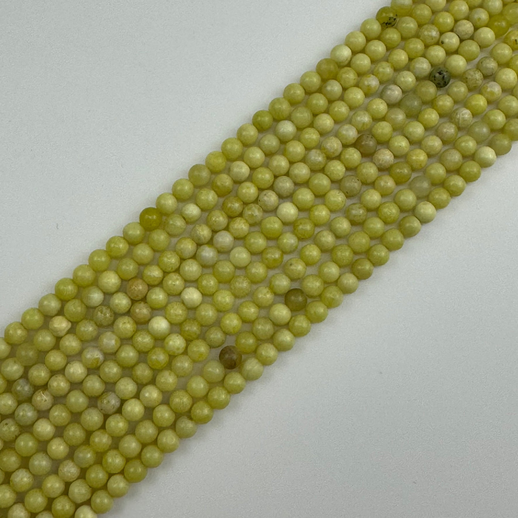 Lemon Serpentine Polished Round Beads image 4