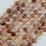 Hematoid Quartz Faceted Heart Shape Beads image 5