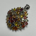 Multicolor Sapphire & Ruby Pendant in 925 Sterling Silver image 7