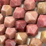 Rhodonite Diamond Cut Beads - A Quality image 3
