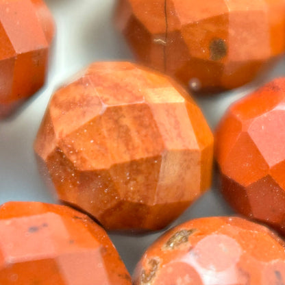 Red Jasper Faceted Round Beads image 1