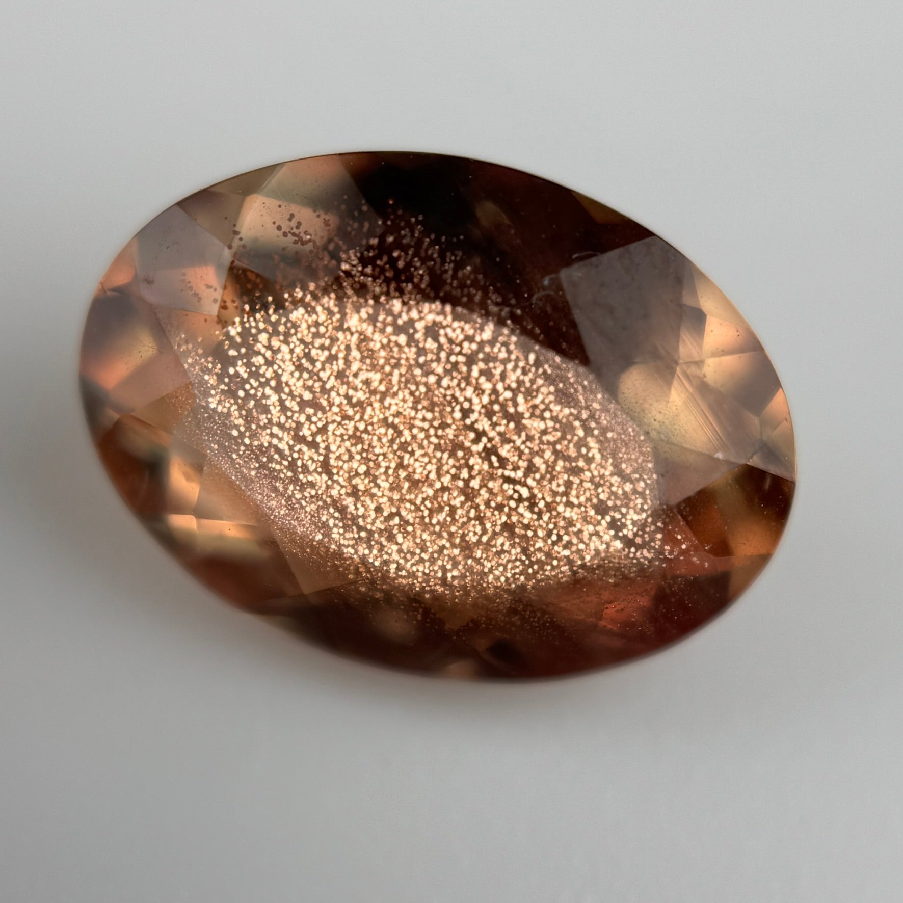 Faceted Sunstone from Oregon, US Hand Cut and Polished by Reza Piroznia image 0