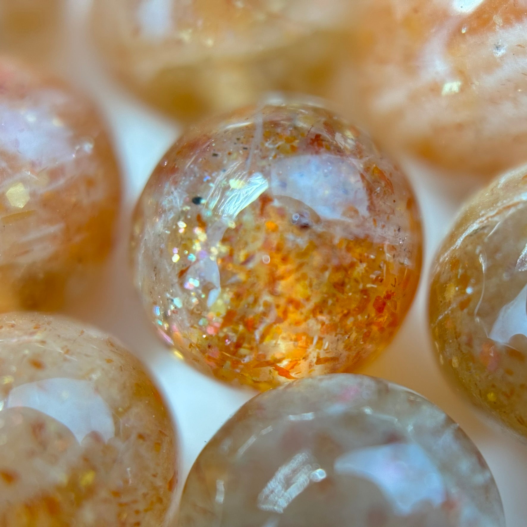 Sunstone A Quality Polished Round Beads image 4
