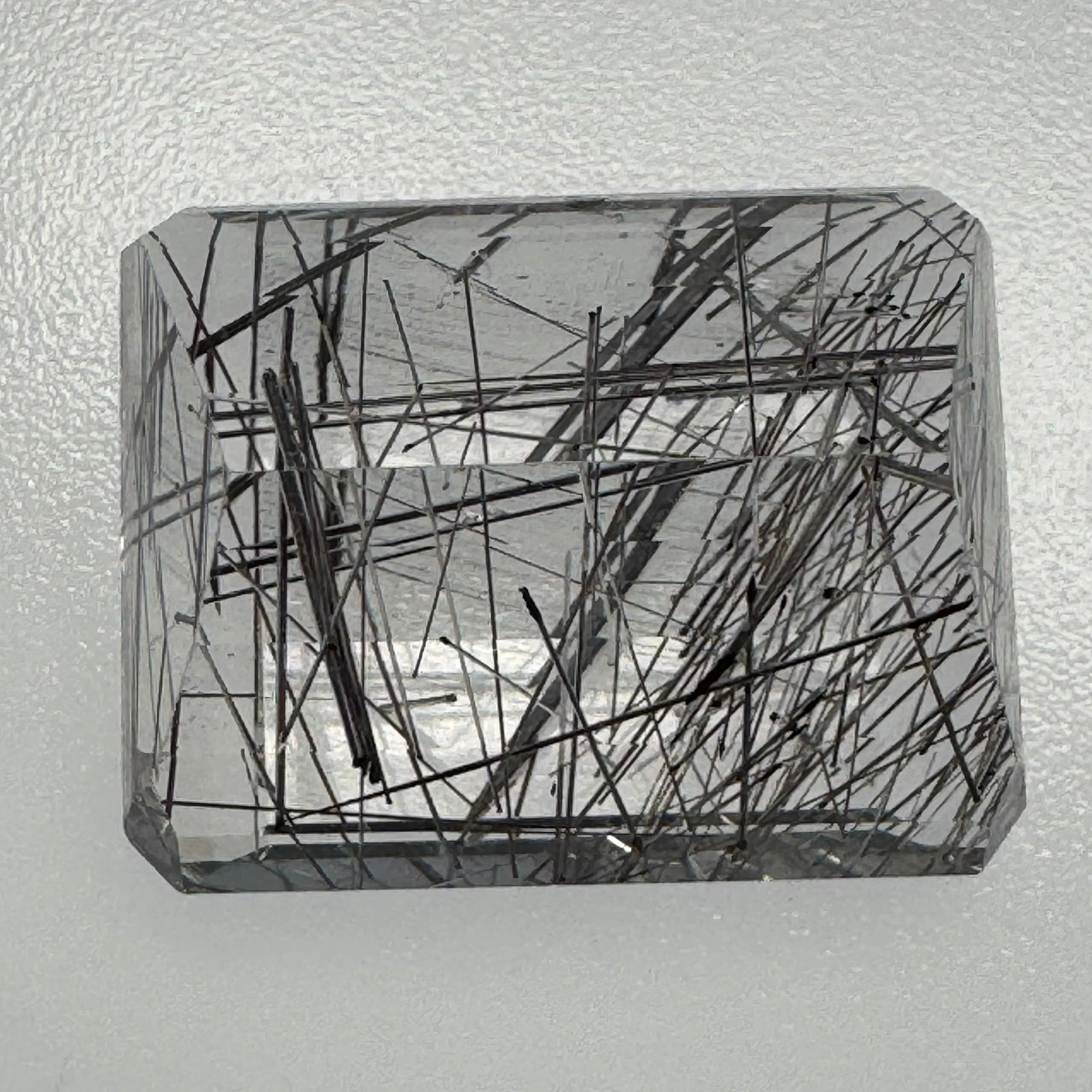 Silver Rutilated Quartz Emerald Cut (22.45 CT) image 5