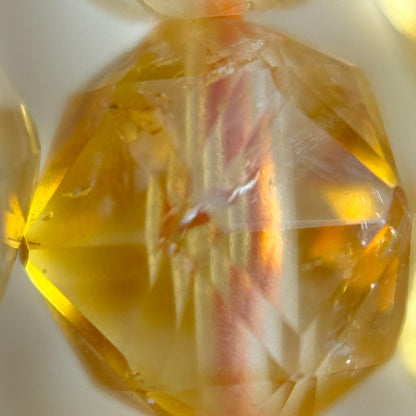Citrine Diamond Cut Beads image 1