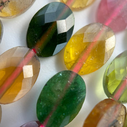 Tourmaline Faceted Oval Beads (AA Quality) image 4