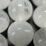 Snow Quartz Polished Round Beads image 1