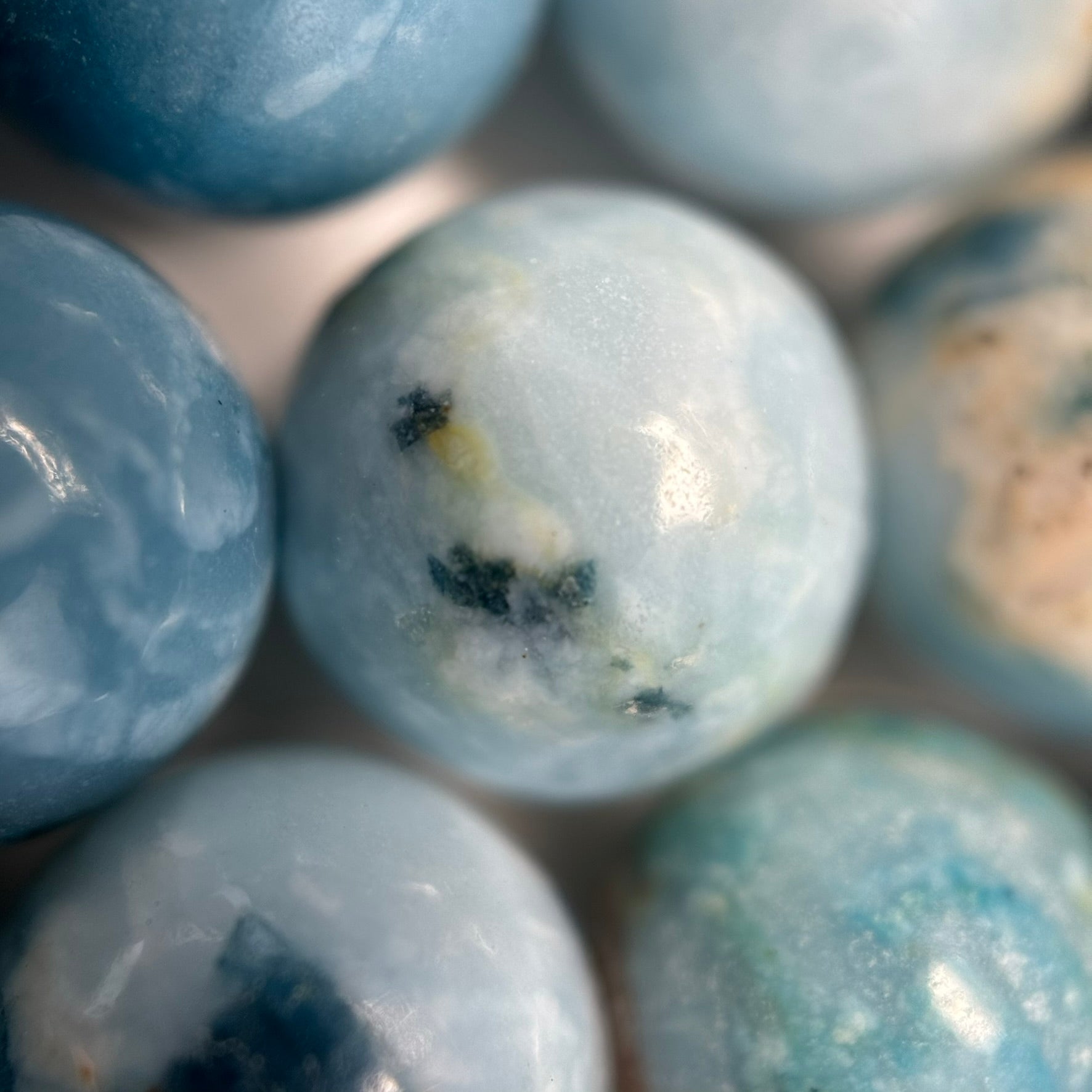 Blue Quartz Polished Round Beads image 6