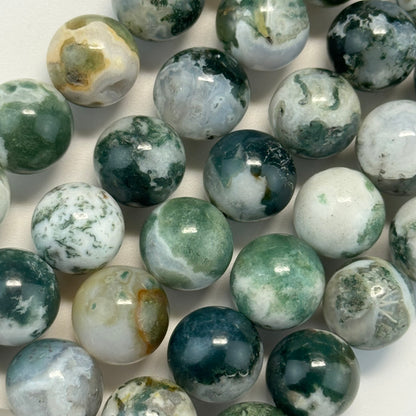 Tree Moss Agate Polished Round Beads image 14