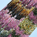 Multicolor Tourmaline Faceted Round Beads image 9