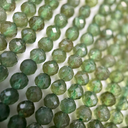 Green Apatite AA Faceted Round Beads image 2