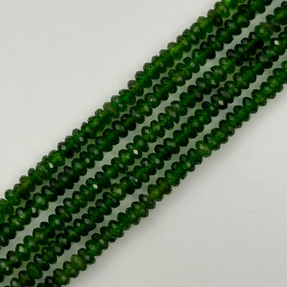 Diopside Faceted 4x3mm Rondelle Beads image 1
