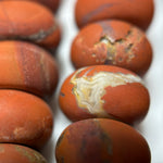 Red Jasper Frosted Rondelle Beads image 1